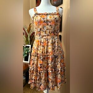 TCEC Floral Maxi Dress size small NWOT